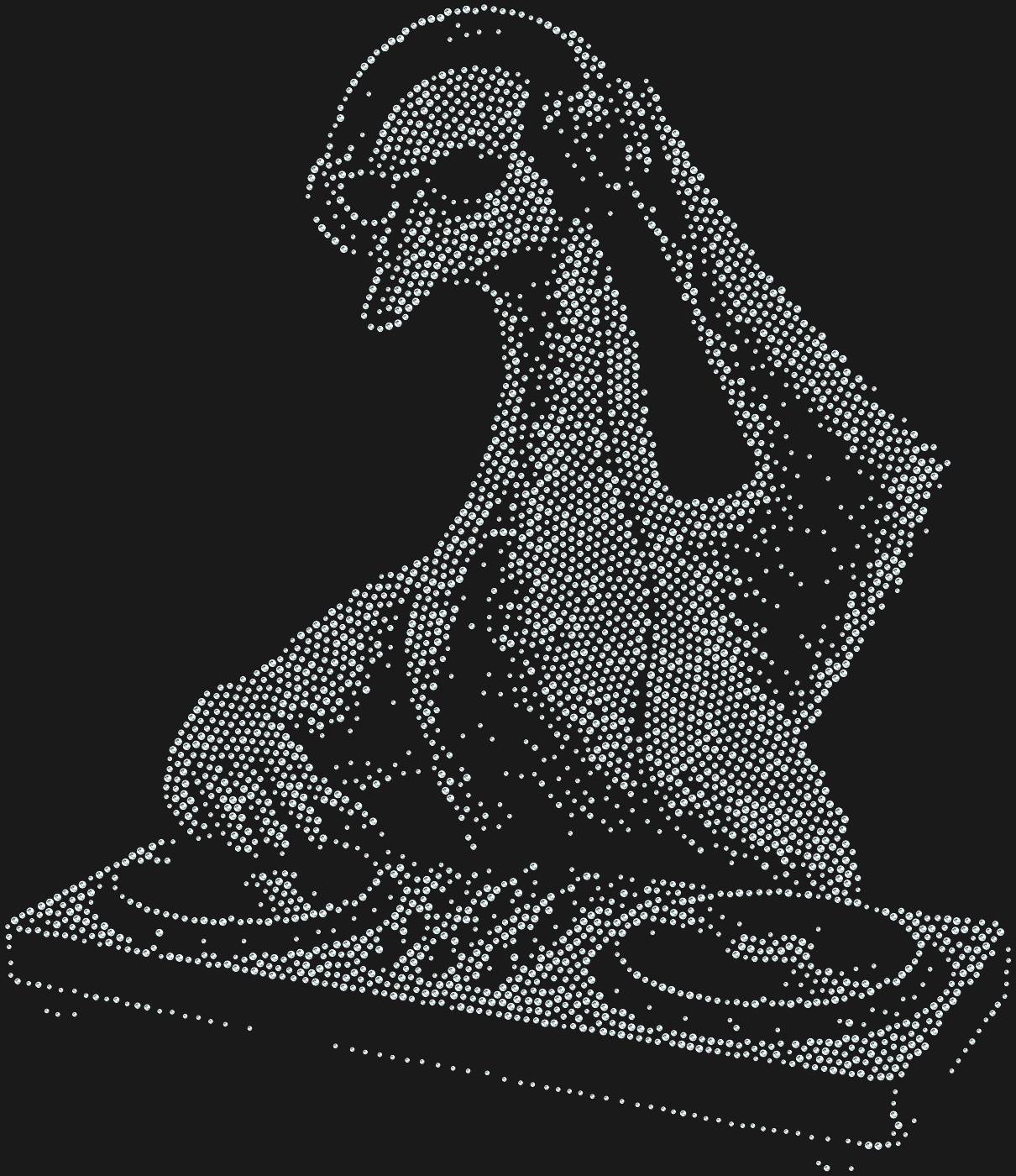 Трафарет Гусь-диджей — GOOSEDJ1