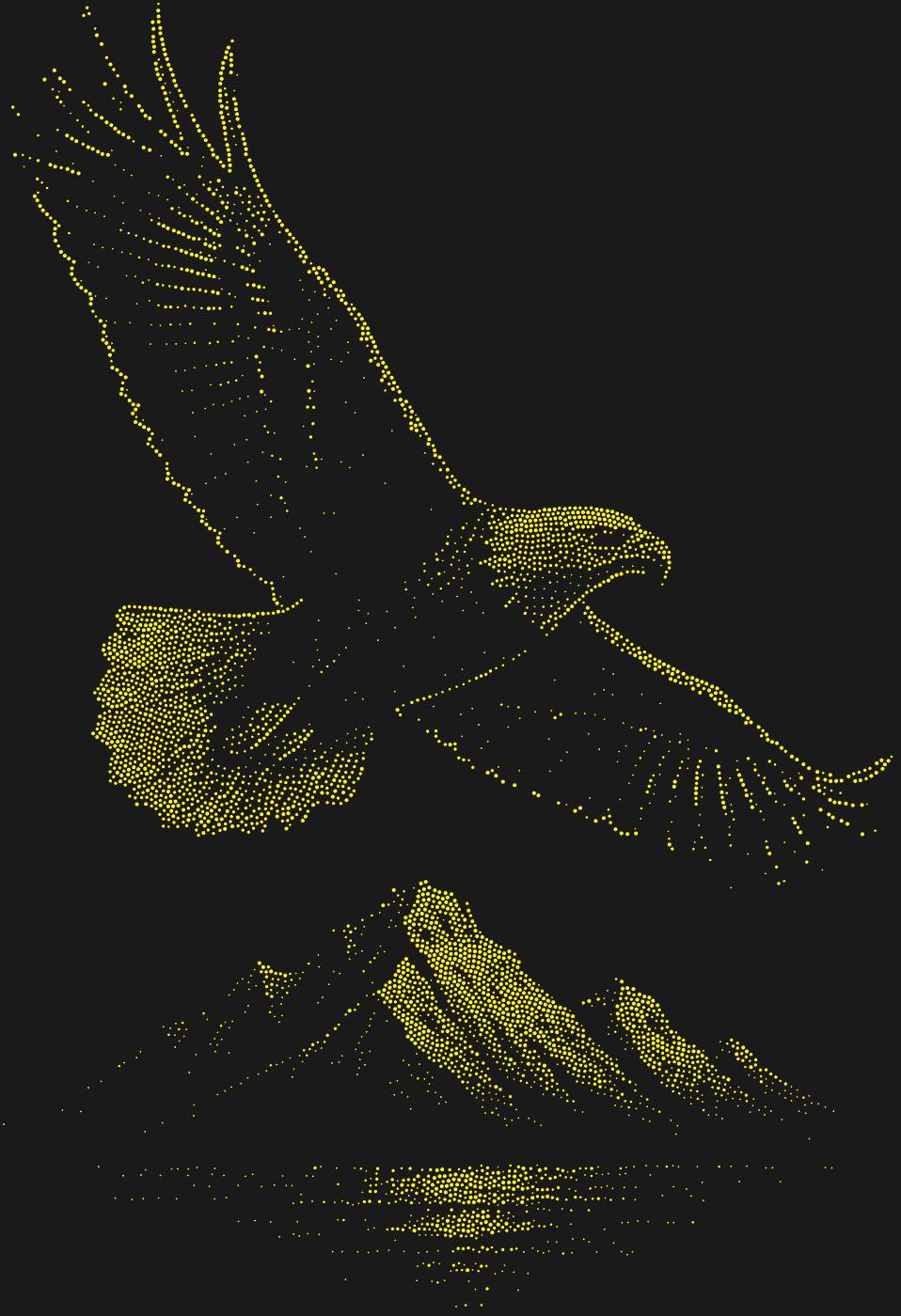 Трафарет Орлан над горами — EAGLEMOUNTAINS1