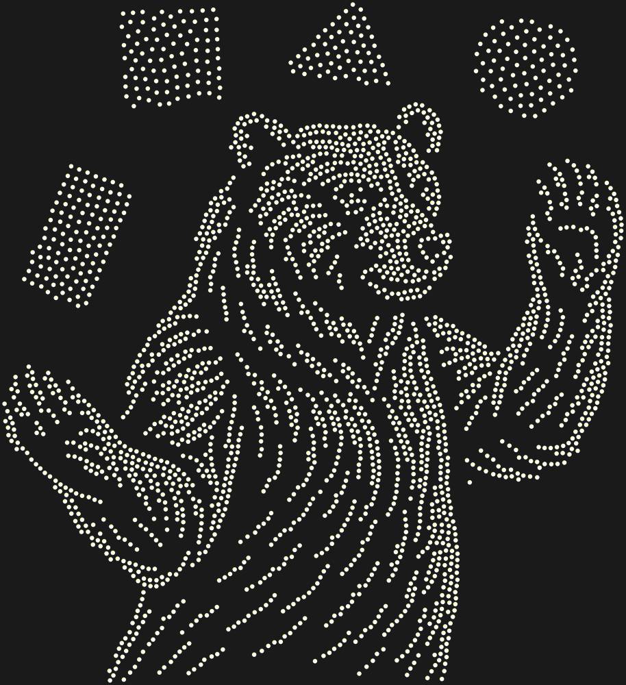 Трафарет Жонглирующий медведь — RHT_BEAR3_SS20_CRYSTAL_AB