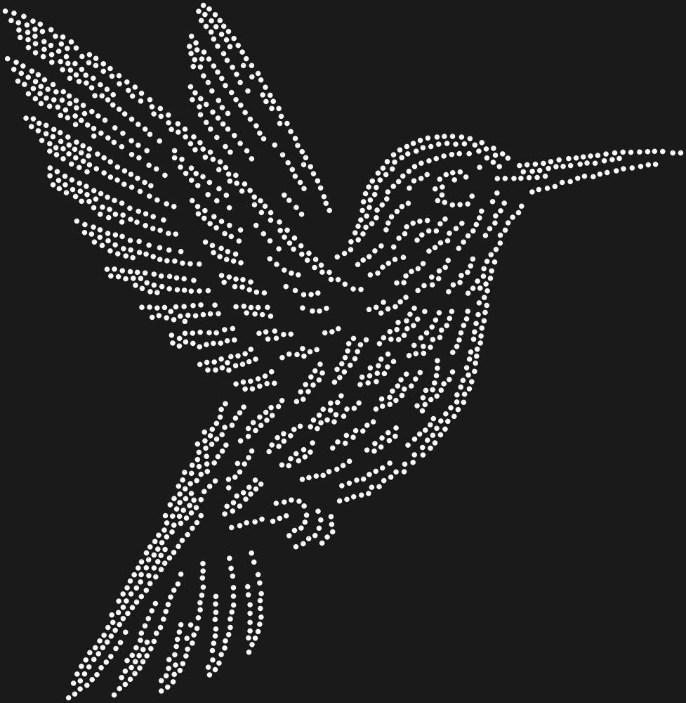Трафарет Колибри — RHT_HUMMINGBIRD3_SS10_CRYSTAL_CLEAR