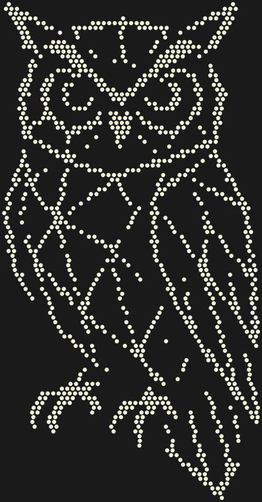 Трафарет Owl low-poly — RHT_OWL1_SS10_CRYSTAL_AB