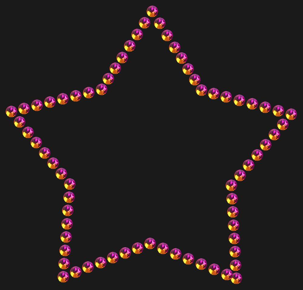 Трафарет Star contour — RHT_STAR1_SS16_RAINBOW