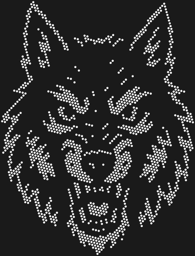 Трафарет Wolf — RHT_WOLF1_SS10_CRYSTAL_CLEAR