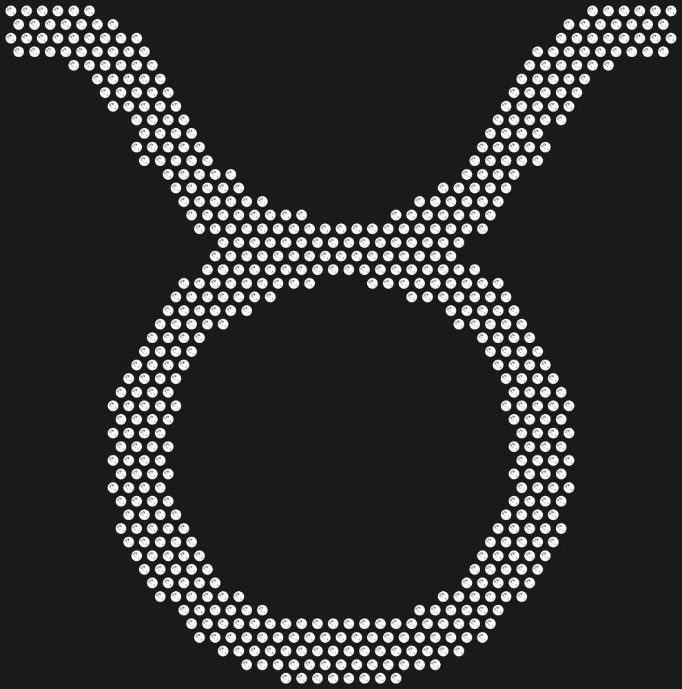 Трафарет Taurus zodiac sign — RHT_ZODIACTAURUS1_SS20_CRYSTAL_CLEAR