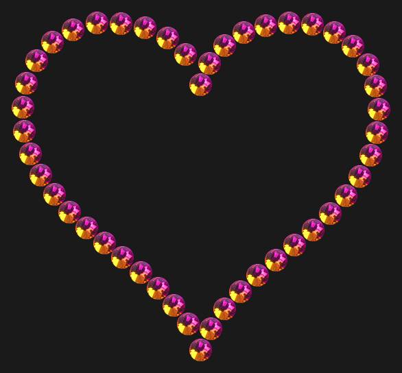 Трафарет Contoured heart — RHT_HEART6_SS10_RAINBOW