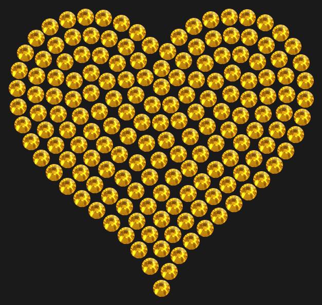 Трафарет Heart average — RHT_HEART2_SS10_TOPAZ