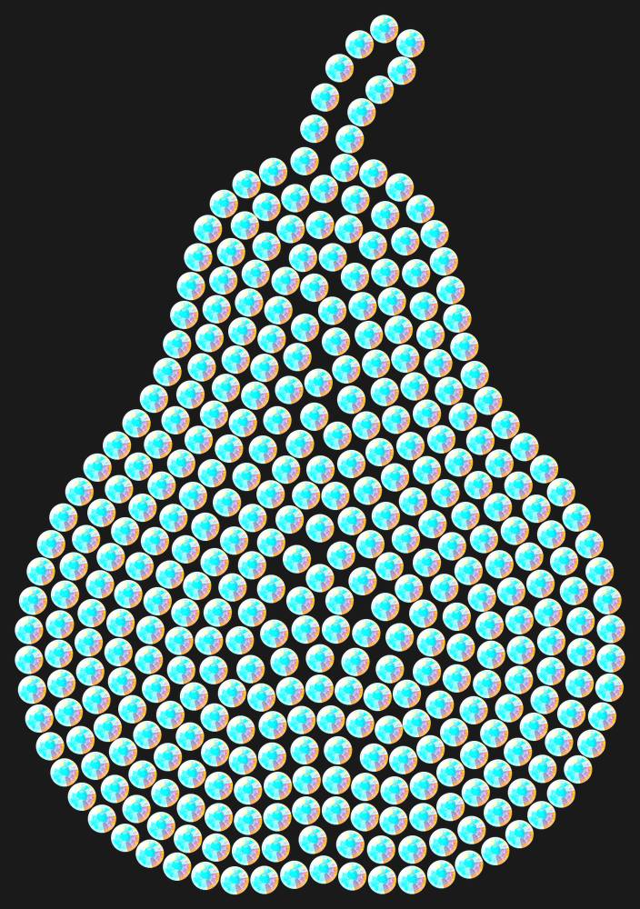 Трафарет Curved pear (plain) — RHT_PEAR1_SS20_CRYSTAL_AB_DMC