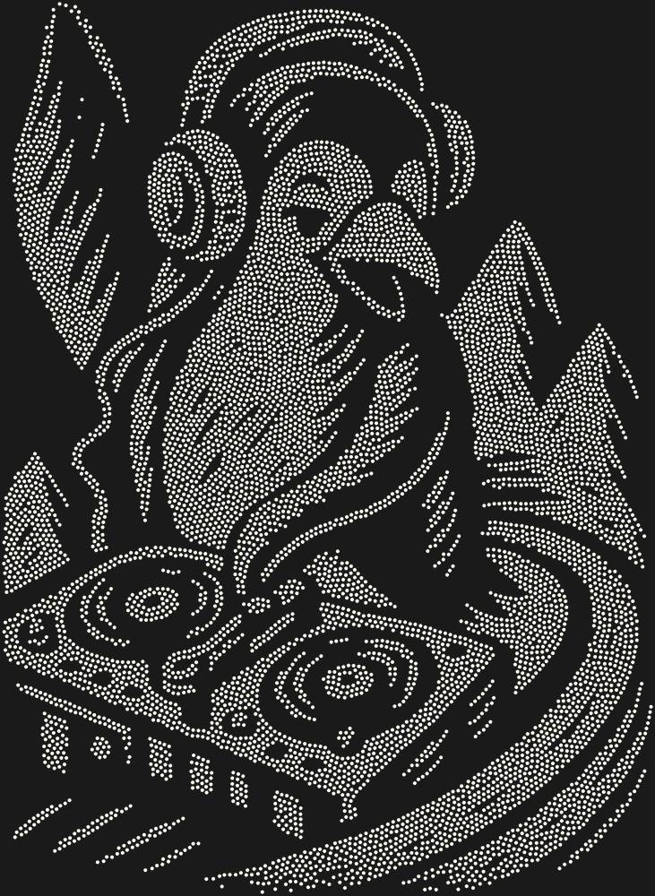 Трафарет DJ Penguin — RHT_PENGUINDJ1_SS3_CRYSTAL_AB