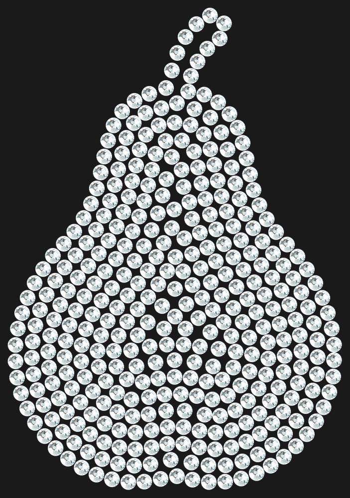 Трафарет Curved pear (plain) — RHT_PEAR1_SS12_CRYSTAL_CLEAR