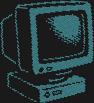 Rhinestone pattern "Old Monitor." 1764 rhinestones. An image with the mood of the floppy disk era and early operating systems — perfect for retro fans and stylish geeks.