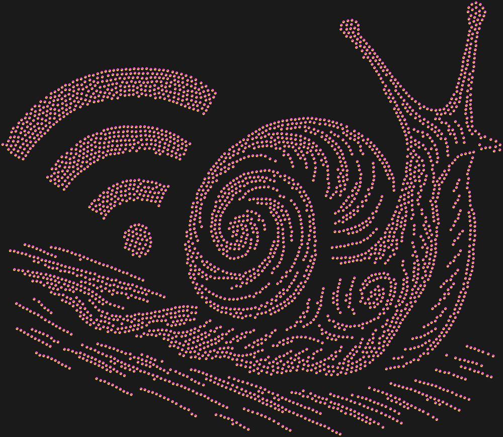 Трафарет Медленный интернет — RHT_SNAIL3_SS16_RAINBOW