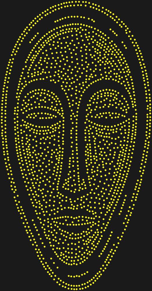 Трафарет African-style mask — RHT_AFRICANMASK1_SS10_CITRINE
