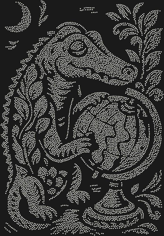 Трафарет Крокодил и старый глобус — RHT_CROCODILEGLOBE1_SS16_CRYSTAL_AB