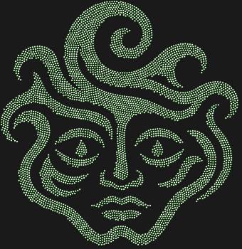 Рисунок из страз «Маска Дух Воды», сияющий 4278 гранями, подарит вашему шедевру мистическое очарование древних глубин, где таится дух водной стихии.