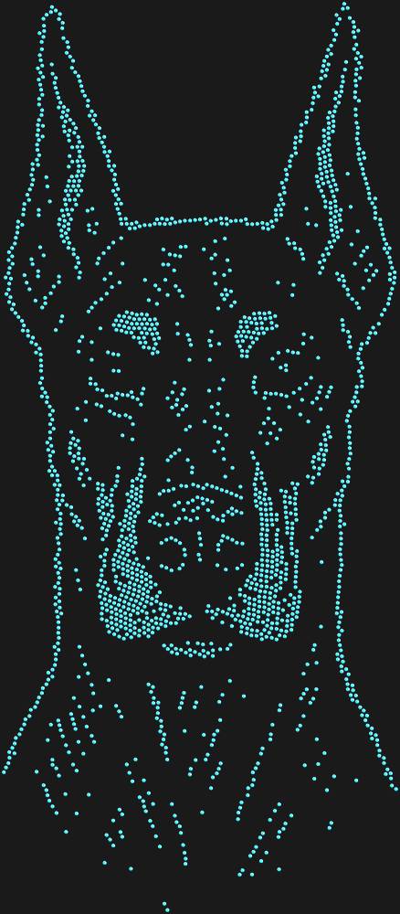 Трафарет Doberman — RHT_DOBERMAN1_SS10_LT_SAPPHIRE