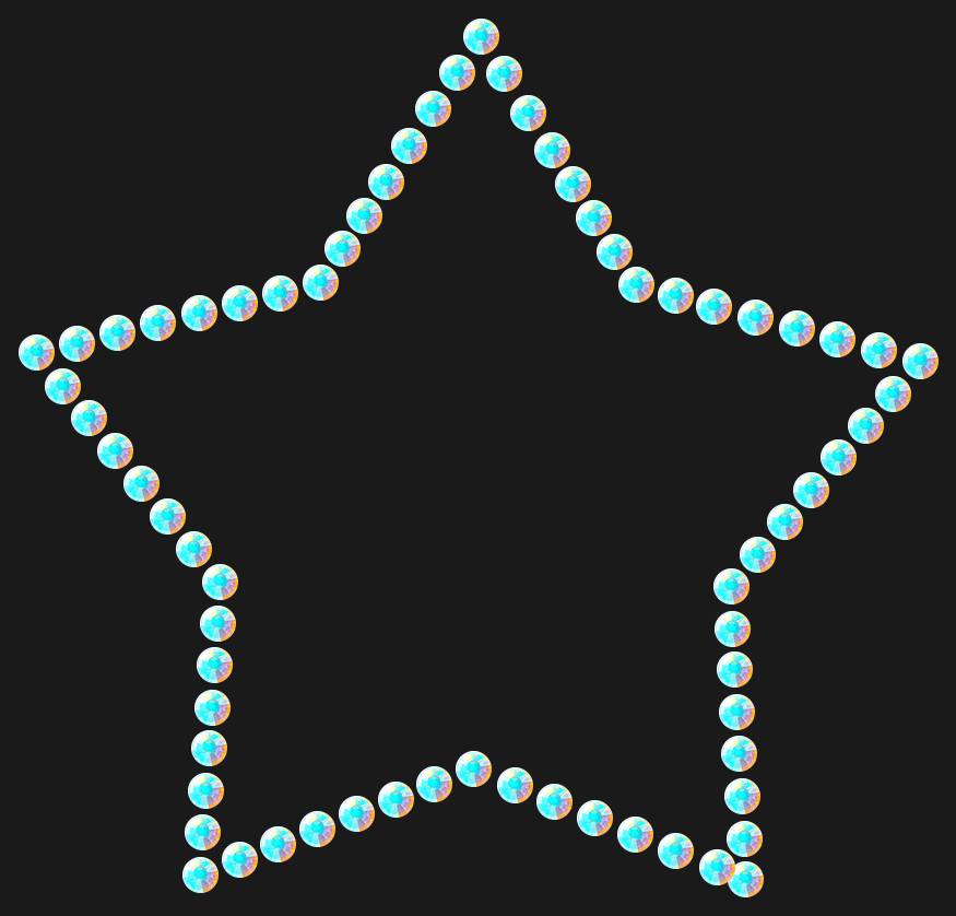 Трафарет Star contour — RHT_STAR1_SS10_CRYSTAL_AB_DMC