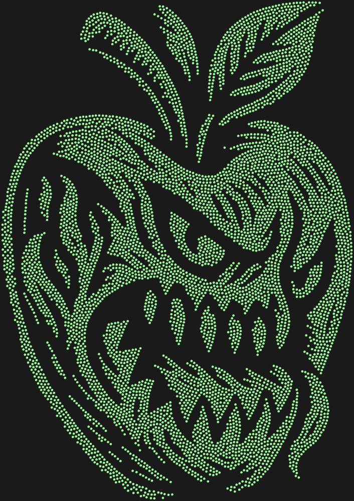Трафарет Apple monster — RHT_APPLEMONSTER1_SS5_LT_PERIDOT