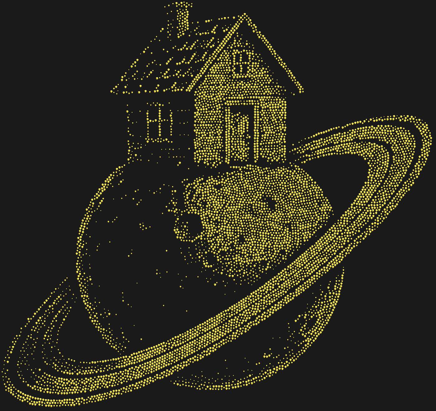 Трафарет Дом на планете — HOMEPLANET1