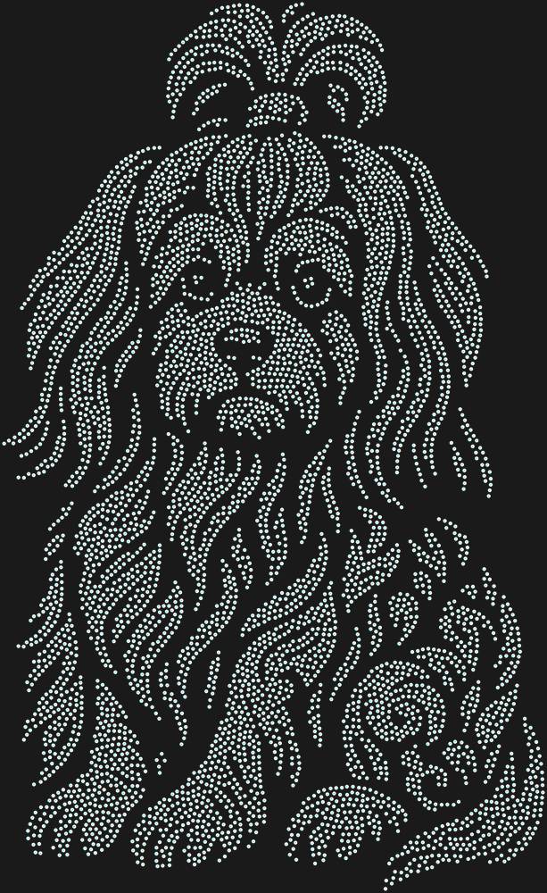 Трафарет Shih Tzu — RHT_SHIHTZU1_SS3_CRYSTAL_AB_DMC