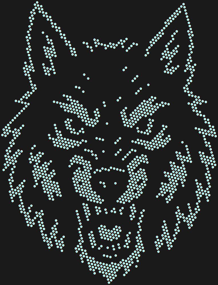 Трафарет Wolf — RHT_WOLF1_SS10_CRYSTAL_AB_DMC