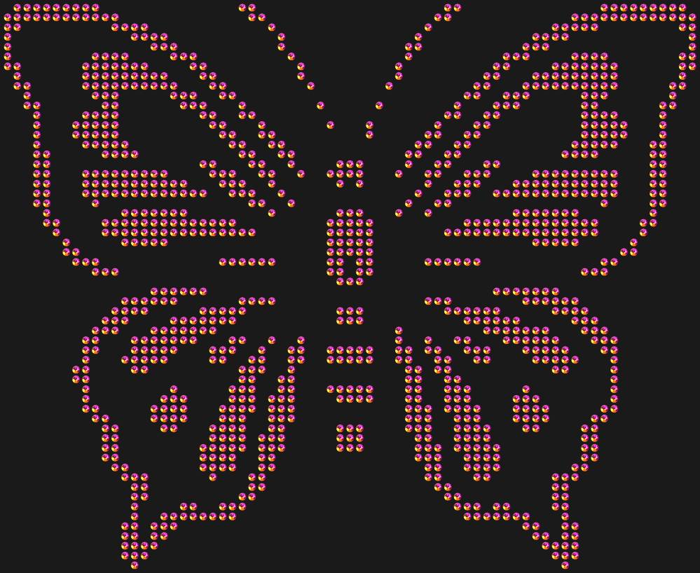 Трафарет Butterfly — RHT_BUTTERFLY2_SS10_RAINBOW