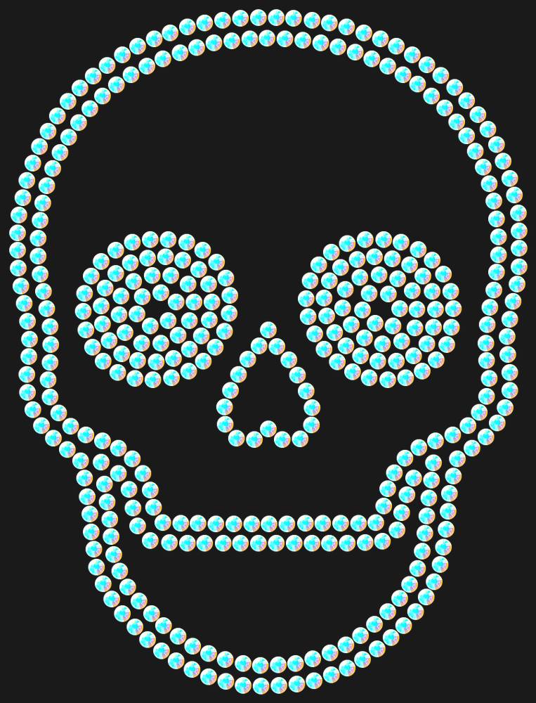 Трафарет Skull — RHT_SCULL2_SS6_CRYSTAL_AB_DMC
