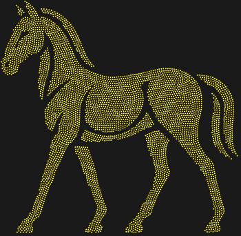 Рисунок из страз по номерам «Лошадь»: оживите грацию и мощь этой царицы полей, мерцая 4329 искрами на полотне!