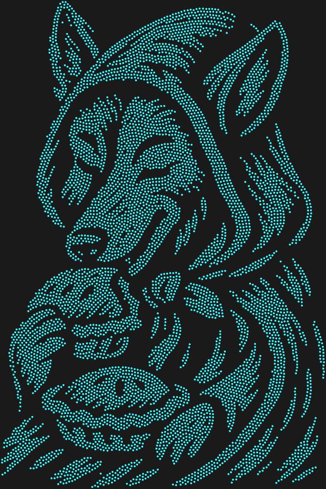 Трафарет Волк в красной шапочке — RHT_WOLFWITHPIE1_SS8_AQUAMARINE