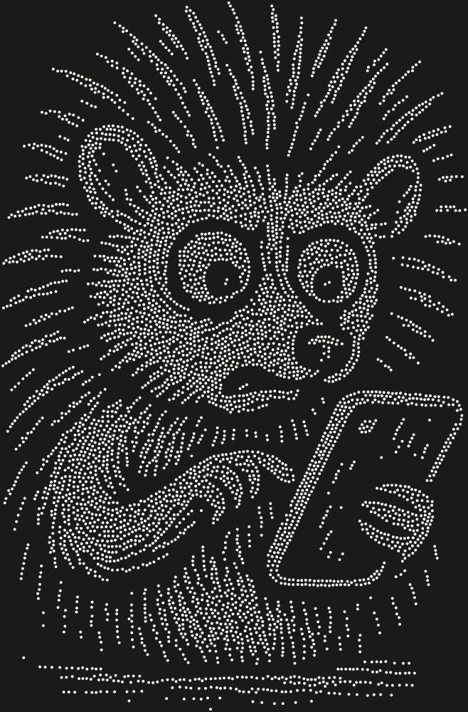 Трафарет Hedgehog with a smartphone — RHT_HEDGEHOG1_SS10_CRYSTAL_AB
