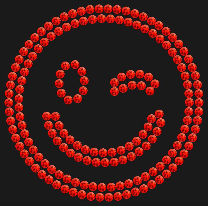 Трафарет Winking emoji — RHT_SMILE2_SS10_LT_SIAM