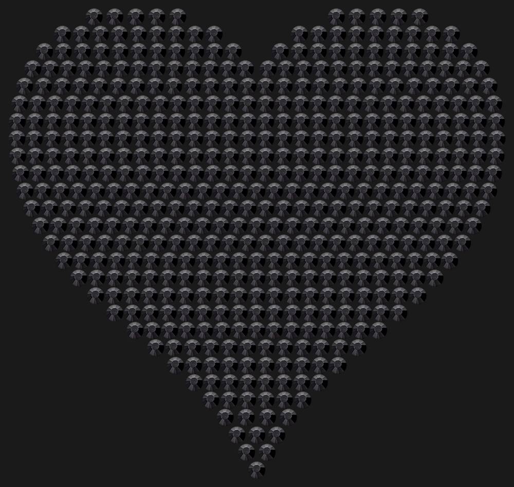 Трафарет A big heart — RHT_HEART4_SS16_JET_BLACK