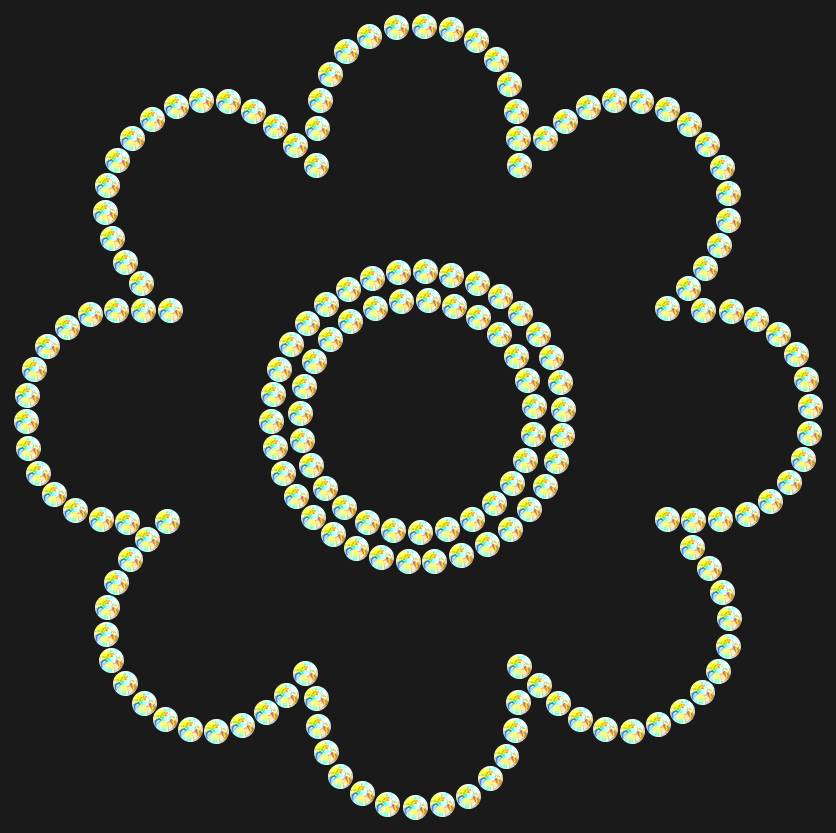 Трафарет Flower — RHT_FLOWER1_SS6_CRYSTAL_AB