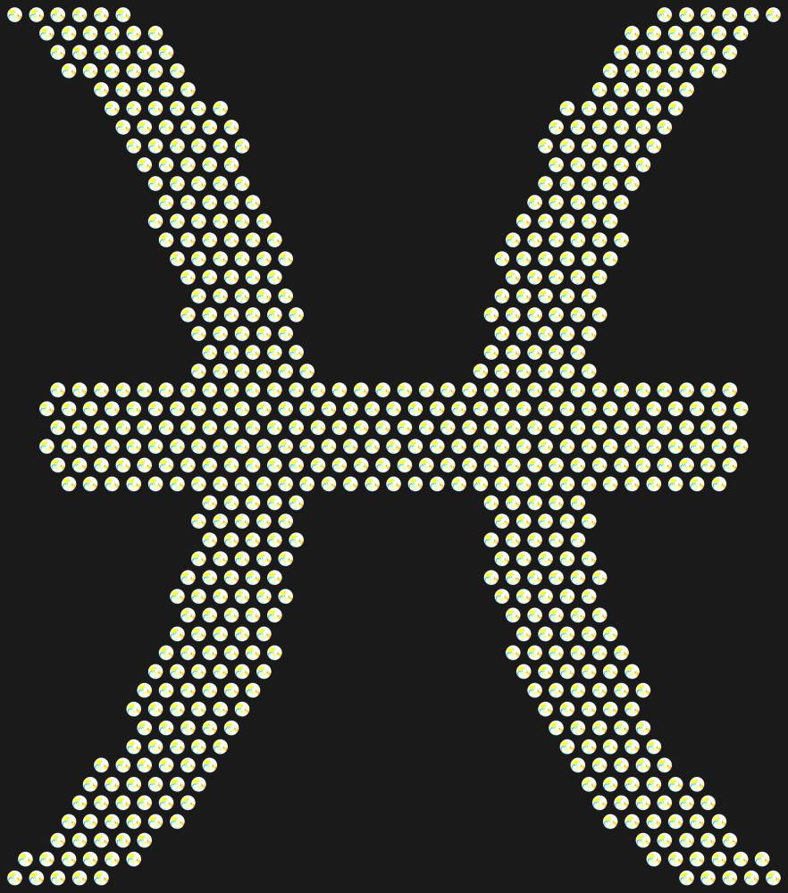 Трафарет Pisces zodiac sign — RHT_ZODIACPISCES1_SS12_CRYSTAL_AB