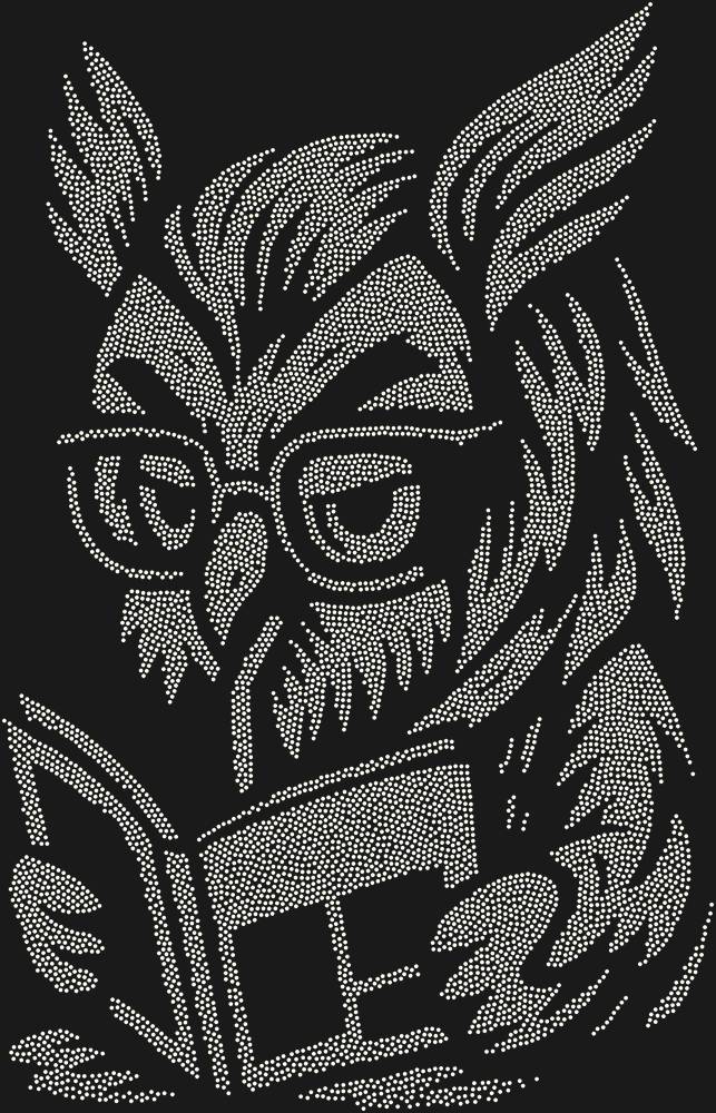 Трафарет Сова в очках — RHT_OWLBOOK1_SS5_CRYSTAL_AB