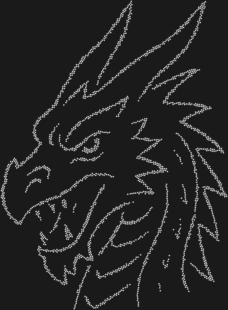 Трафарет Dragon's Head — RHT_DRAGON1_SS12_CRYSTAL_CLEAR