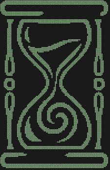 Картина «Песочные часы»: 4711 сверкающих страз застыли в чарующем танце, где время обретает вечную красоту, а спираль страсти манит в бесконечность.