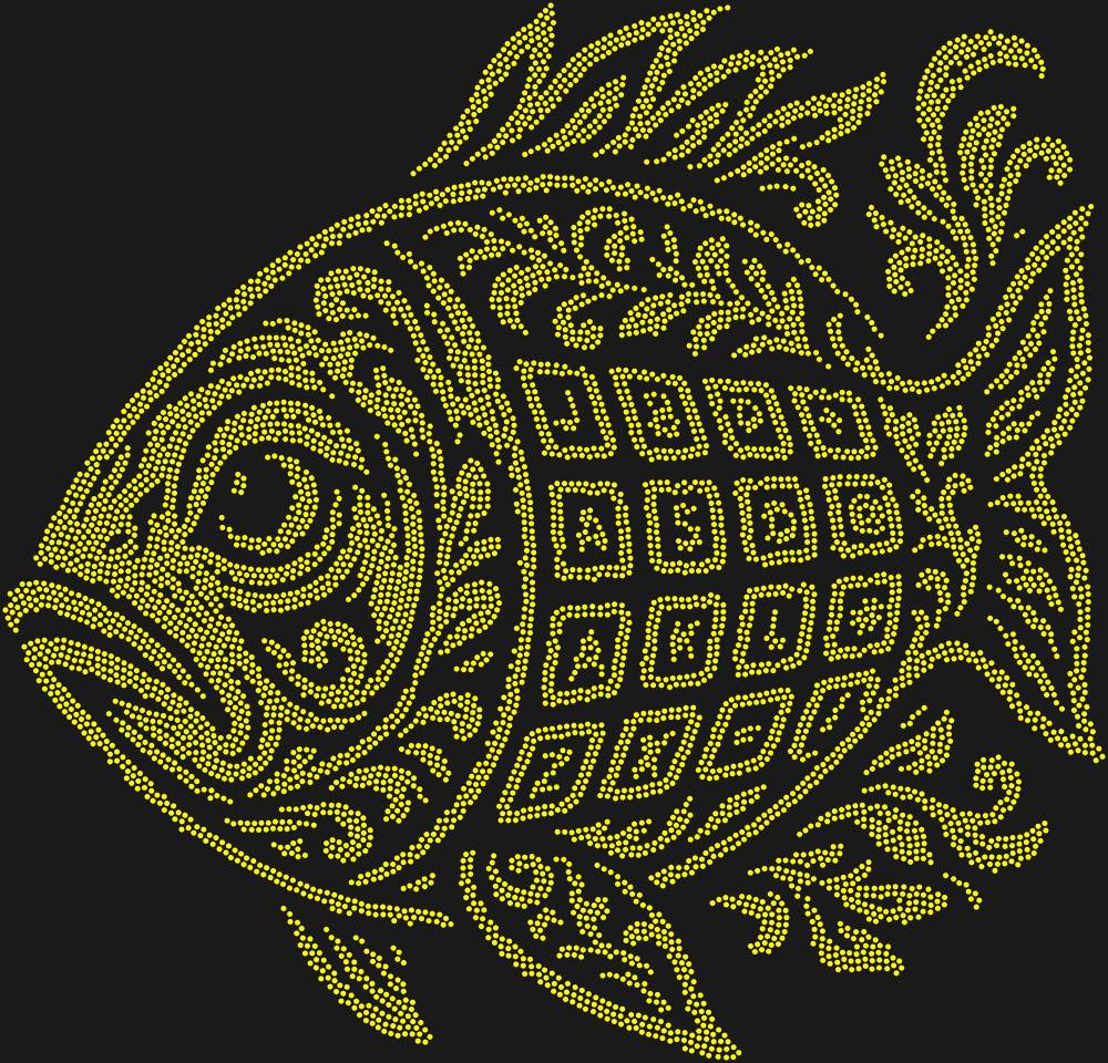Трафарет Рыба Клава — RHT_FISHKEYB1_SS16_CITRINE