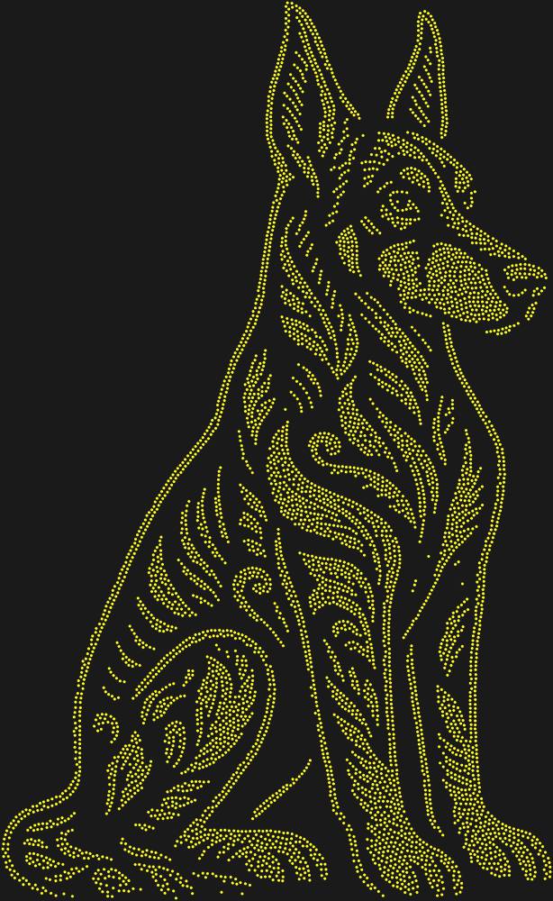Трафарет Doberman Pinscher — RHT_DOBERMAN2_SS10_CITRINE