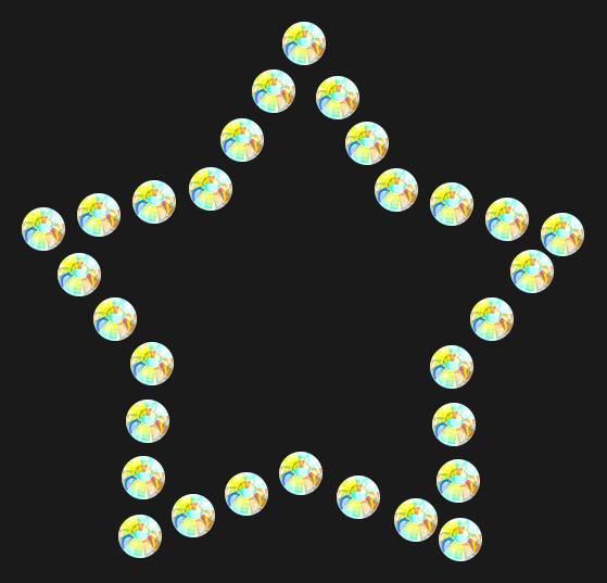 Трафарет Mini star contour — RHT_STAR4_SS12_CRYSTAL_AB