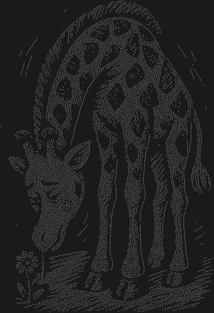 Трафарет Giraffe and a flower — RHT_GIRAFFE2_SS12_JET_BLACK