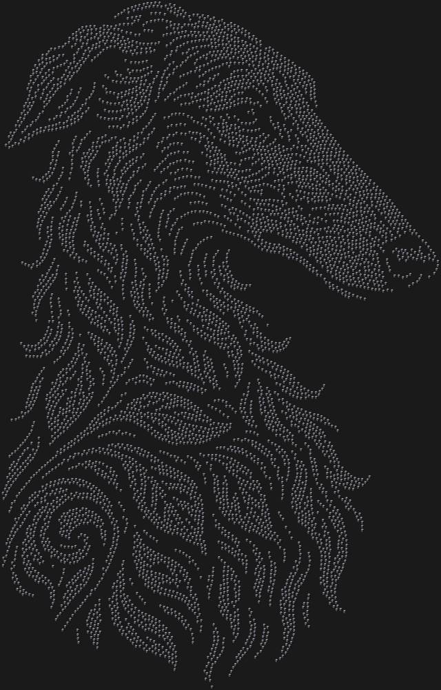 Трафарет Русская борзая — RHT_GREYHOUND1_SS10_JET_BLACK