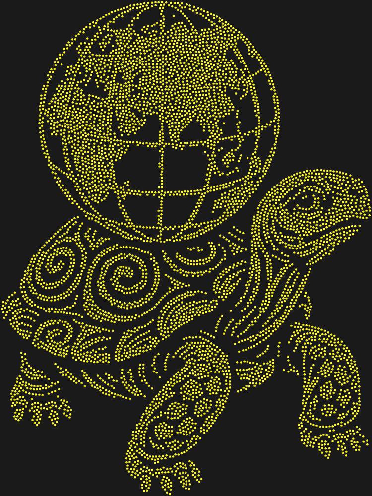 Трафарет Черепаха, держащая земной шар — RHT_TURTLE3_SS10_OLIVE