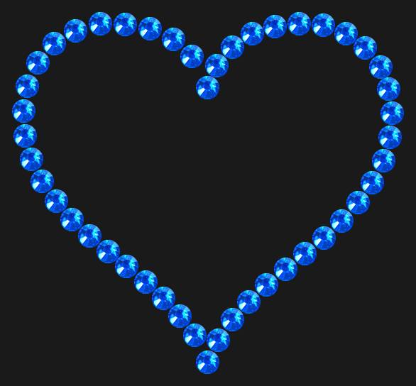 Трафарет Contoured heart — RHT_HEART6_SS10_SAPPHIRE