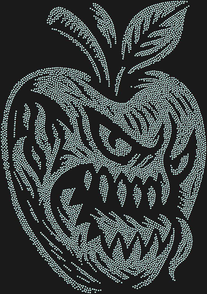 Трафарет Яблоко монстр — RHT_APPLEMONSTER1_SS12_CRYSTAL_AB_DMC