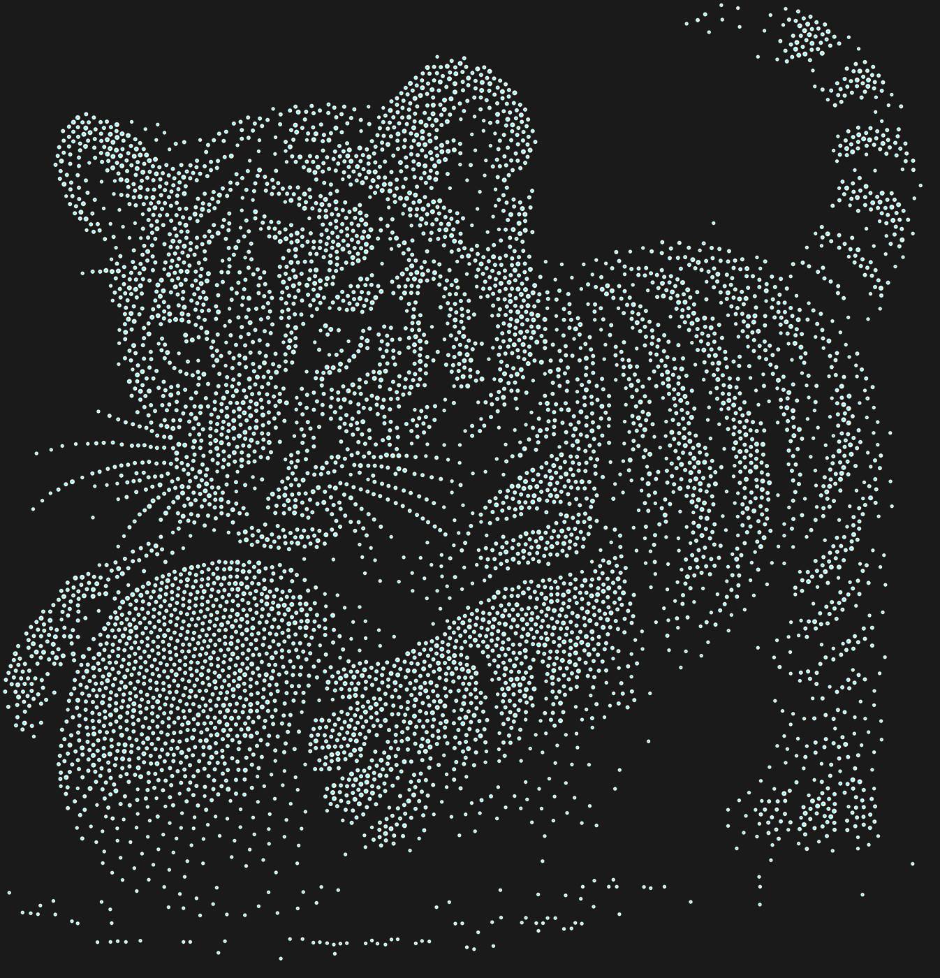 Трафарет Тигренок с мячиком (на худи) — TIGERBALL1