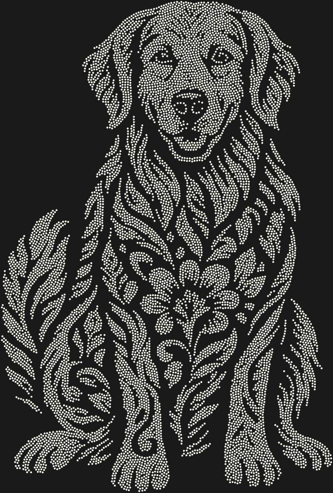 Трафарет Золотистый ретривер — RHT_GOLDENRETRIEVER1_SS16_CRYSTAL_AB