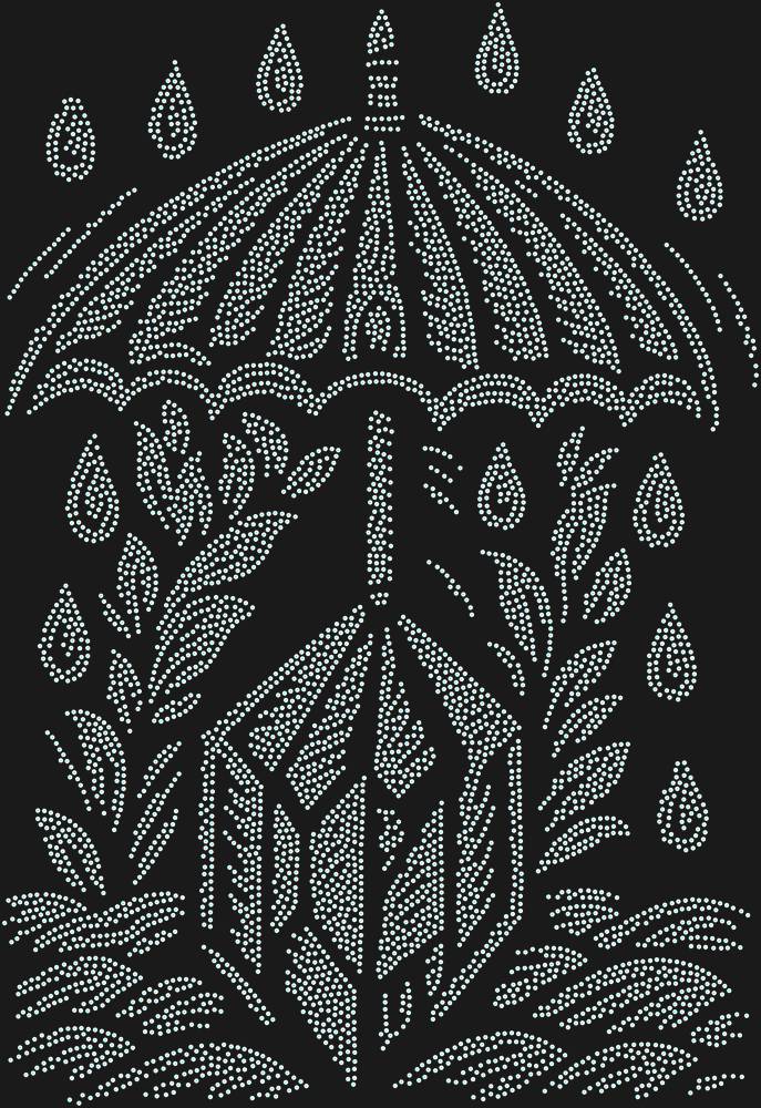 Трафарет An umbrella over the magical crystal — RHT_UMBRELLACRYSTAL1_SS12_CRYSTAL_AB_DMC