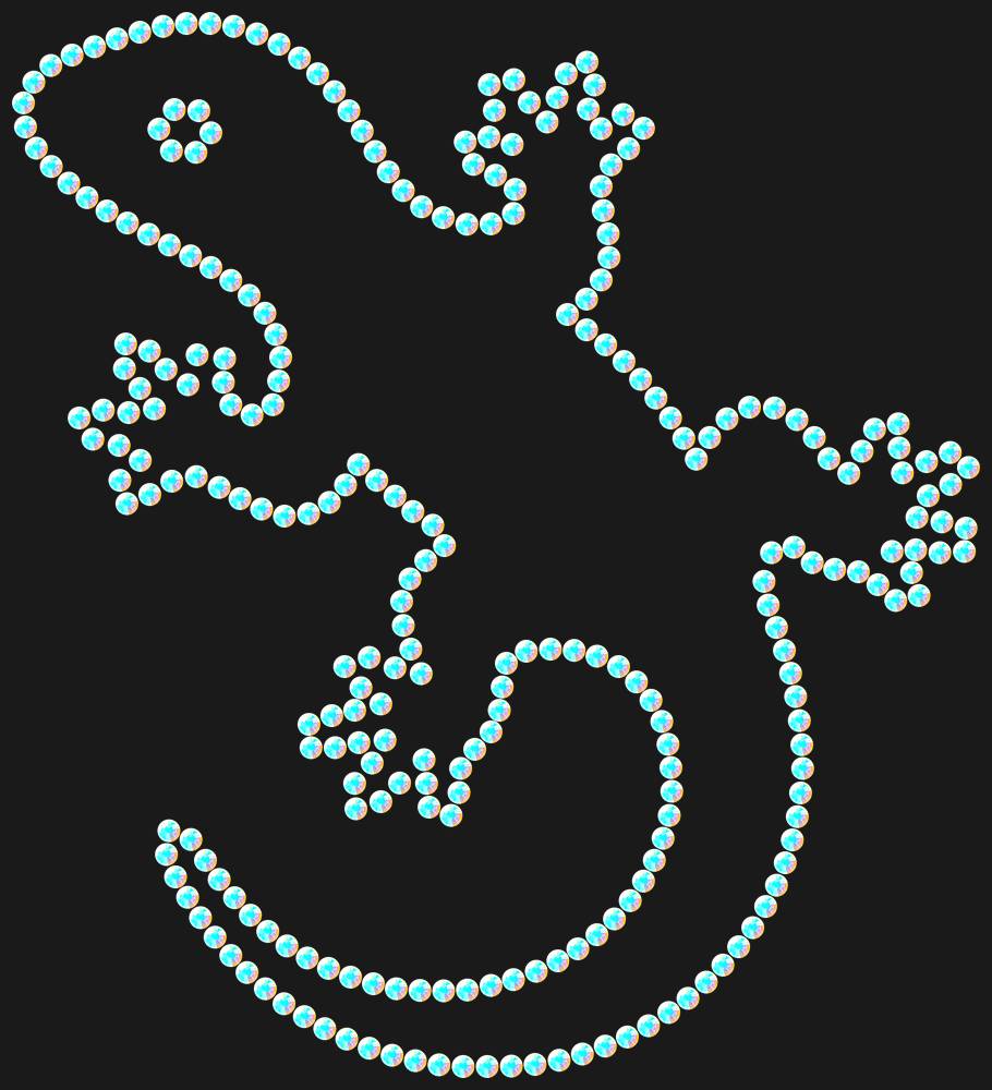 Трафарет Lizard — RHT_LIZARD1_SS20_CRYSTAL_AB_DMC