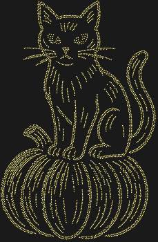 Рисунок из страз по номерам «Кошка на тыкве», мерцающий 3567 алмазными гранями, – это осенняя сказка, где таинственная кошечка затаилась, наблюдая за миром из глубины своих искрящихся глаз.