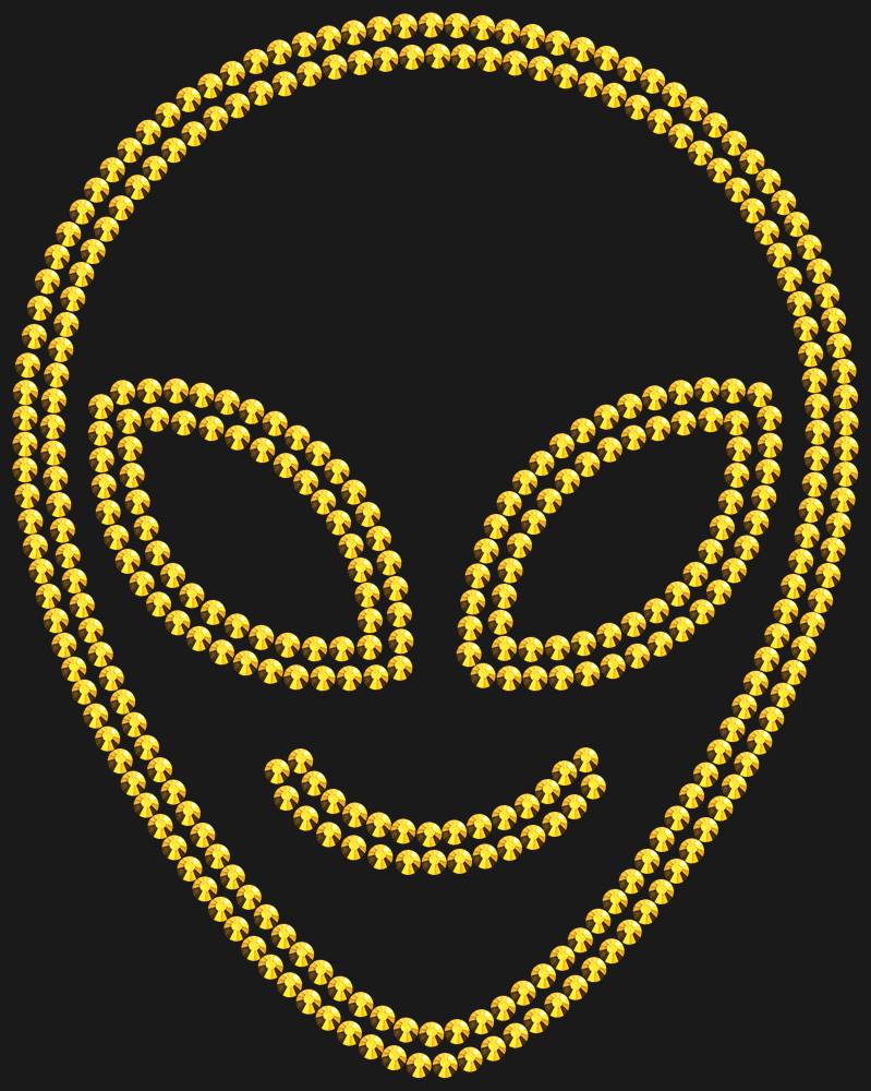 Трафарет Cute alien — RHT_UFO2_SS16_GOLD